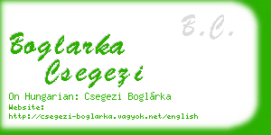 boglarka csegezi business card